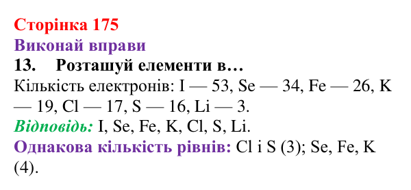 Відповідь до завдання 13 (с. 175) з хімії для 8 класу (Ярошенко, 2025): Діагностування результатів вивчення теми 3...