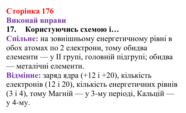 Відповідь до завдання 17 (с. 176) з хімії для 8 класу (Ярошенко, 2025): Діагностування результатів вивчення теми 3...