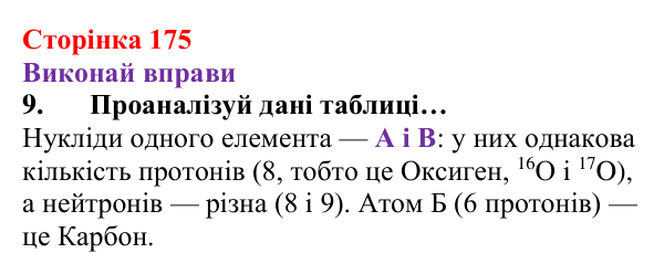 Відповідь до завдання 9 (с. 175) з хімії для 8 класу (Ярошенко, 2025): Діагностування результатів вивчення теми 3...
