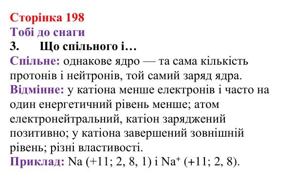 Відповідь до завдання 3 (с. 198) з хімії для 8 класу (Ярошенко, 2025): Модель йонного зв’язку. Йонні кристали