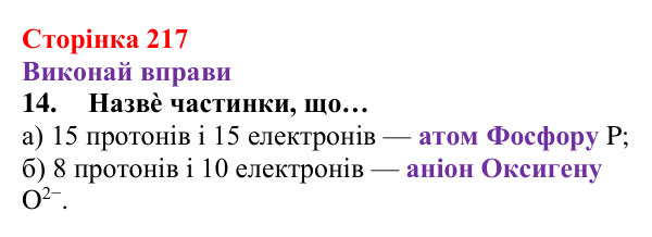 Відповідь до завдання 14 (с. 217) з хімії для 8 класу (Ярошенко, 2025): Діагностування результатів вивчення теми 4...