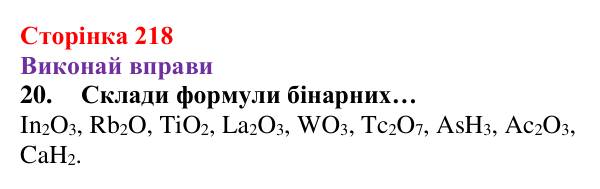 Відповідь до завдання 20 (с. 218) з хімії для 8 класу (Ярошенко, 2025): Діагностування результатів вивчення теми 4...