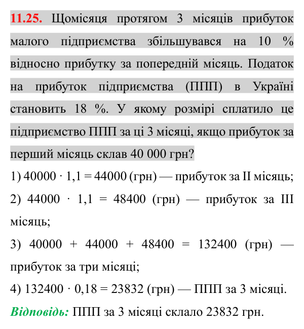 Завдання 11.25 Відповідь до завдання 11.25 (с. 100) з математики для 8 класу (Істер, 2025): Ділення дробів