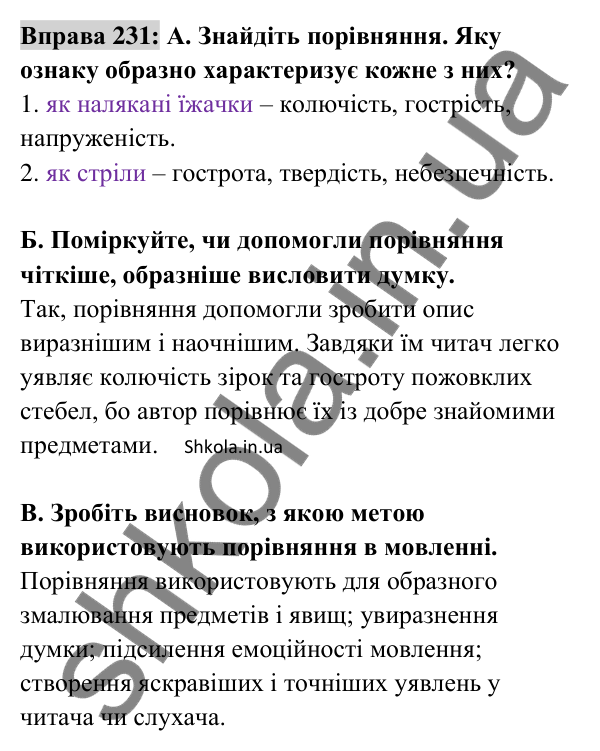 Відповідь до вправи 231 (с. 98) з української мови для 8 класу (Заболотний, 2025): Порівняльний зворот