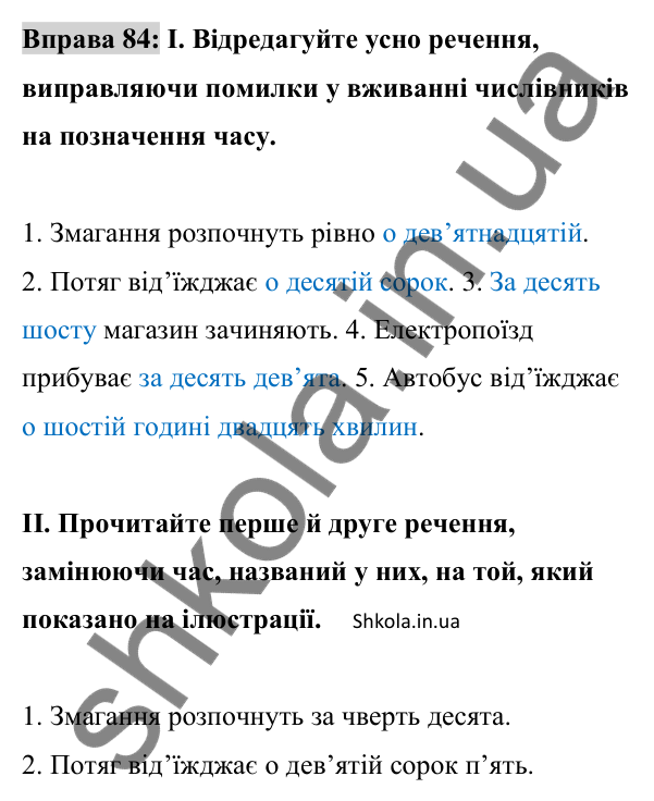 Відповідь до вправи 84 (с. 31) з української мови для 8 класу (Заболотний, 2025): Граматичні помилки