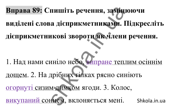 Відповідь до вправи 89 (с. 32) з української мови для 8 класу (Заболотний, 2025): Граматичні помилки