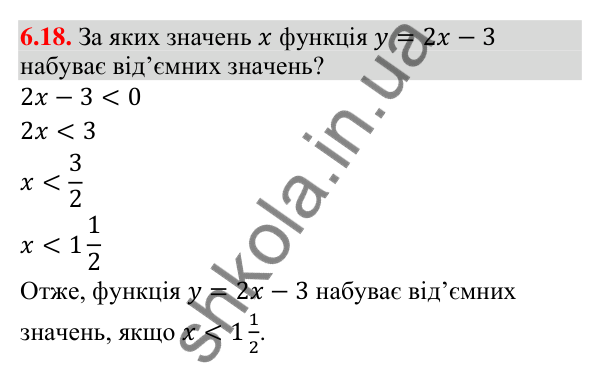 Завдання 6.18 Відповідь до завдання 6.18 (с. 48) з алгебри для 9 класу (Істер, 2026): Лінійні нерівності з однією змінною. Рівносильні…