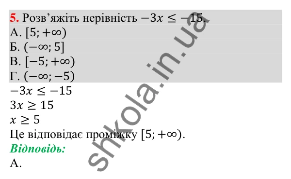 Відповідь до завдання 5 (с. 60) домашньої самостійної роботи № 1 з алгебри для 9 класу (Істер, 2026)