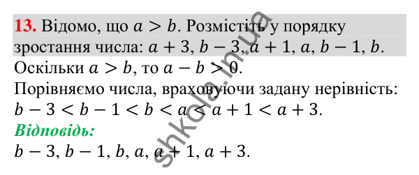 Відповідь до завдання 13 (с. 63) для повторення розділу 1 з алгебри для 9 класу (Істер, 2026)