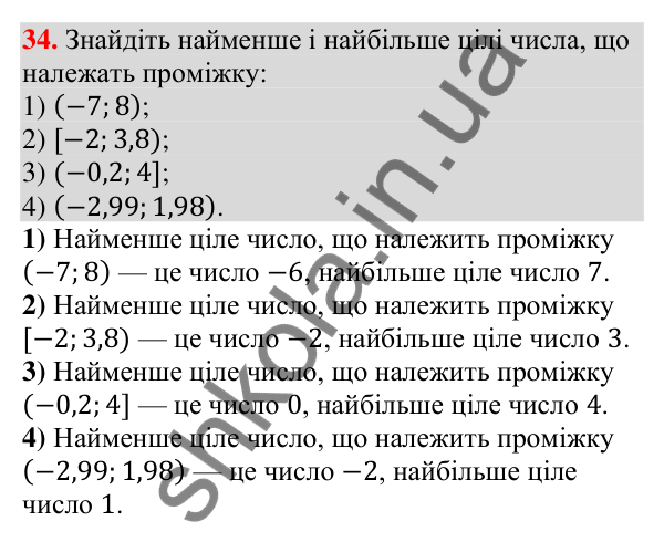 Відповідь до завдання 34 (с. 65) для повторення розділу 1 з алгебри для 9 класу (Істер, 2026)