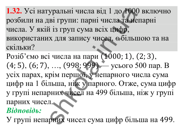 Відповідь до завдання 1.32 (с. 14) з алгебри для 9 класу (Мерзляк, 2026): Числові нерівності