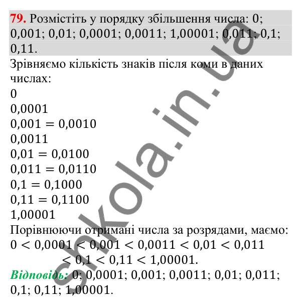 Відповідь до завдання 79 (с. 23) з алгебри для 9 класу (Тарасенкова, 2026): Числові нерівності та їх властивості