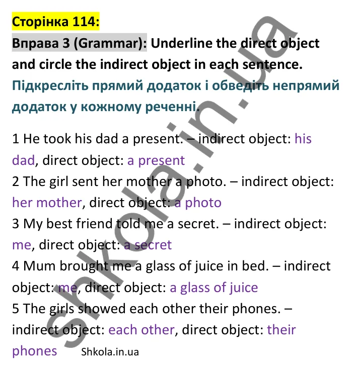 p114-g-ex3 Відповідь до вправи 3 граматика сторінка 114 - ГДЗ Англійська мова 9 клас Джозеф 2026