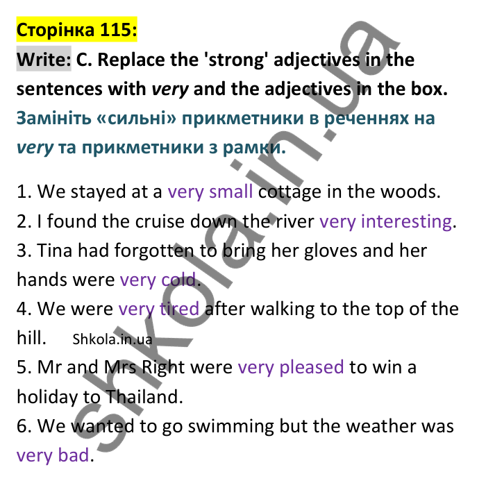 Відповідь до вправи Write C сторінка 115 - ГДЗ Англійська мова 9 клас Мітчелл 2026. Full Blast Plus 9. Students book