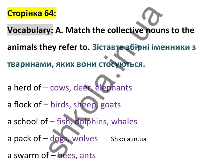 Відповідь до вправи Vocabulary A сторінка 64 - ГДЗ Англійська мова 9 клас Мітчелл 2026. Full Blast Plus 9. Students book