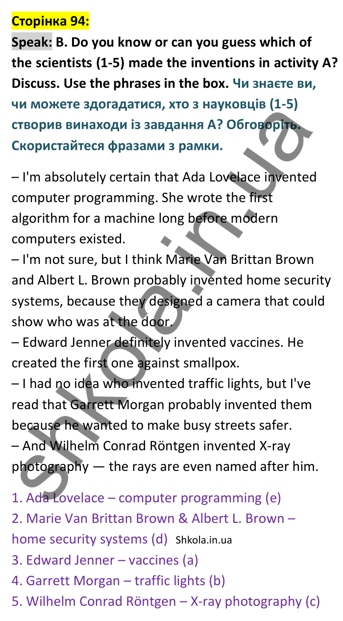 Відповідь до вправи Speak B сторінка 94 - ГДЗ Англійська мова 9 клас Мітчелл 2026. Full Blast Plus 9. Students book