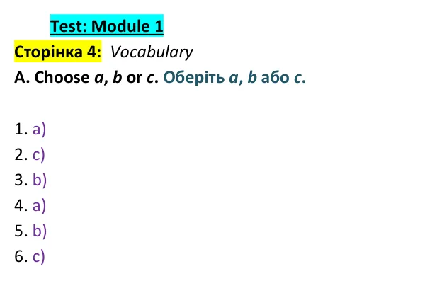 Відповідь до завдання Vocabulary A, сторінка 4 - ГДЗ Англійська мова 9 клас Мітчелл 2026 тести