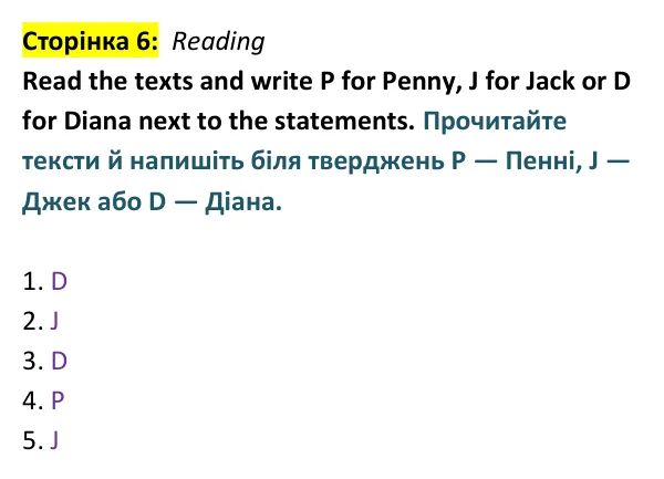 Відповідь до завдання Reading, сторінка 6 - ГДЗ Англійська мова 9 клас Мітчелл 2026 тести