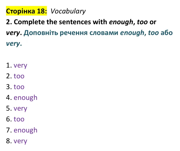 Відповідь до вправи 2 (лексика) тесту Unit 9 Test B, сторінка 18 - ГДЗ Англійська мова 9 клас Тіліуїн 2026 тести. Prepare 9 Test Book