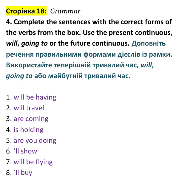 Відповідь до вправи 4 (граматика) тесту Unit 9 Test B, сторінка 18 - ГДЗ Англійська мова 9 клас Тіліуїн 2026 тести. Prepare 9 Test Book
