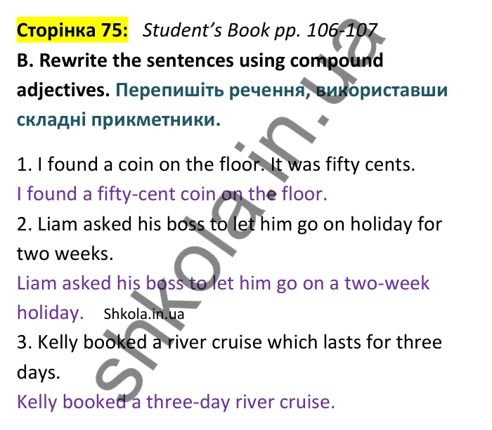 Відповідь до вправи B сторінка 75 (Student’s Book pp. 106-107) - ГДЗ Англійська мова 9 клас зошит Мітчелл 2026. Full Blast Plus 9. Workbook