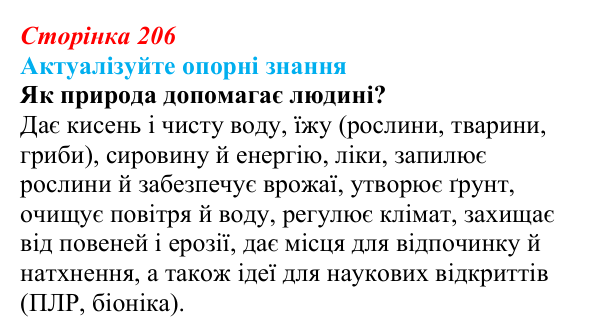 Відповідь до актуалізації знань (с. 206) з біології для 9 класу, Андерсон 2026: § 55 Сучасні напрями охорони природи