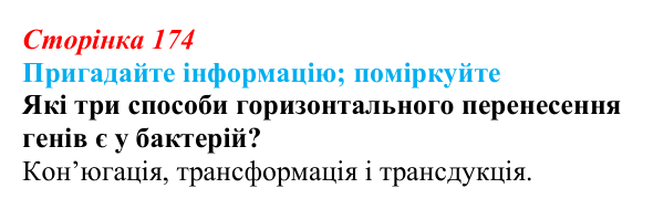 Відповідь до запитання «Поміркуйте» (с. 174) з біології для 9 класу, Горобець 2026: форми нестатевого розмноження