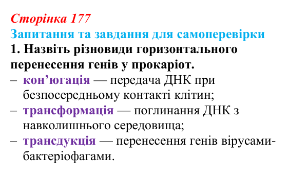 Відповідь до завдання 1 (с. 177) з біології для 9 класу, Горобець 2026: форми нестатевого розмноження