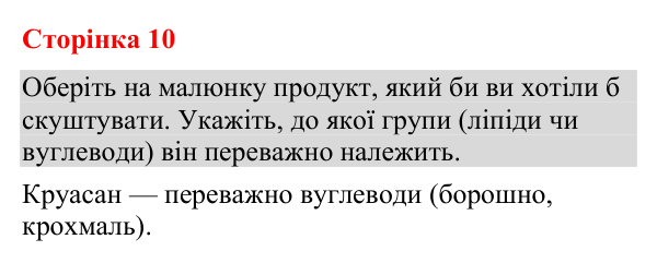 Відповідь до додаткового завдання (с. 10) з біології для 9 класу (Кулініч, 2026): Ліпіди та вуглеводи