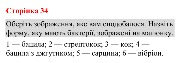 Відповідь до додаткового завдання (с. 34) з біології для 9 класу (Кулініч, 2026): Будова прокаріотичної клітини