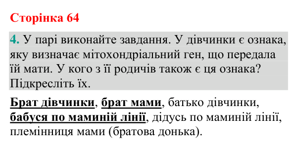 Відповідь до завдання 4 (с. 64) з біології для 9 класу (Кулініч, 2026): Геном як цілісна система