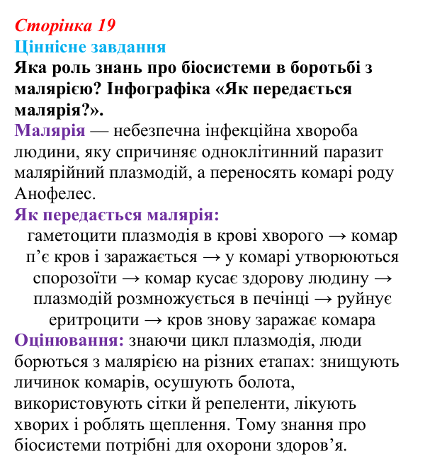 Відповідь до ціннісного завдання (§ 1.5, с. 19) з біології для 9 класу, Соболь 2026: Клітинні форми життя. Еукаріоти