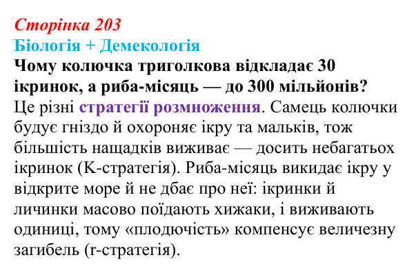 Відповідь до питання 1 на с. 203 (§ 11.5) з біології для 9 класу, Соболь 2026: Життєздатність популяцій