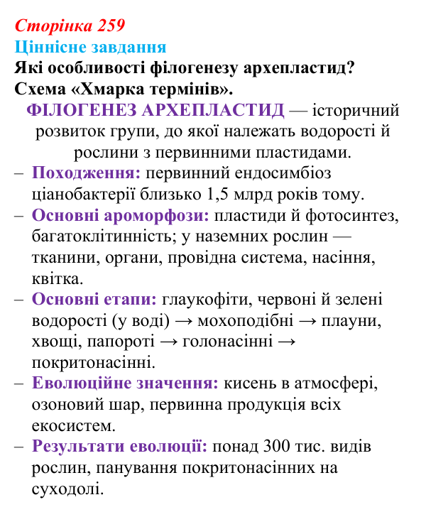 Відповідь до ціннісного завдання (§ 14.4, с. 259) з біології для 9 класу, Соболь 2026: Філогенез справжніх грибів...