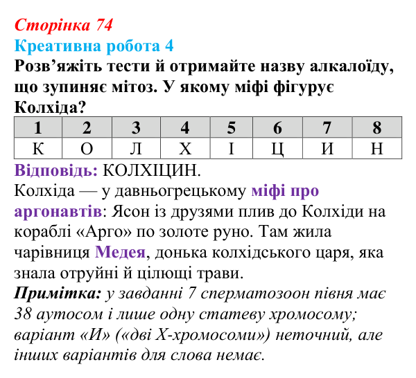 Відповідь до завдання 2 «Саморозвитку» (§ 4.5, с. 74) з біології для 9 класу, Соболь 2026: Каріотип