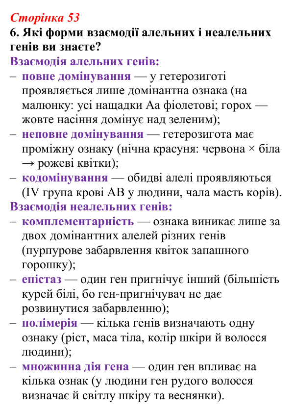 Відповідь до завдання 6 (с. 53) з біології для 9 класу, Тагліна 2026, робочий зошит: Успадкування, зчеплене зі статтю...