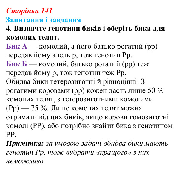 Відповідь до завдання 4 (с. 141) з біології для 9 класу, Тагліна 2026: Форми мінливості