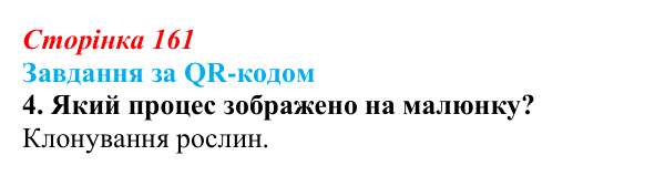 Відповідь до завдання за QR-кодом, завдання 4 (с. 161) з біології для 9 класу, Тагліна 2026: Сучасна біотехнологія, генна...