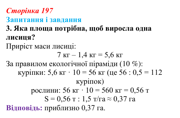 Відповідь до завдання 3 (с. 197) з біології для 9 класу, Тагліна 2026: Екосистеми, агроценози, трофічні ланцюги...