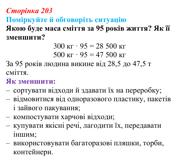 Відповідь до ситуації для обговорення (с. 203) з біології для 9 класу, Тагліна 2026: Екологічні проблеми, охорона природи...