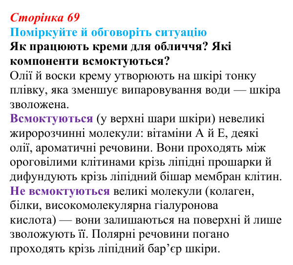 Відповідь до ситуації для обговорення (с. 69) з біології для 9 класу, Тагліна 2026: Транспорт речовин крізь клітинну мембрану