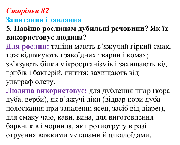 Відповідь до завдання 5 (с. 82) з біології для 9 класу, Тагліна 2026: Осмос, плазмоліз і деплазмоліз, вакуолі