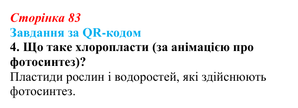 Відповідь до завдання за QR-кодом, завдання 4 (с. 83) з біології для 9 класу, Тагліна 2026: Будова й функції мітохондрій...