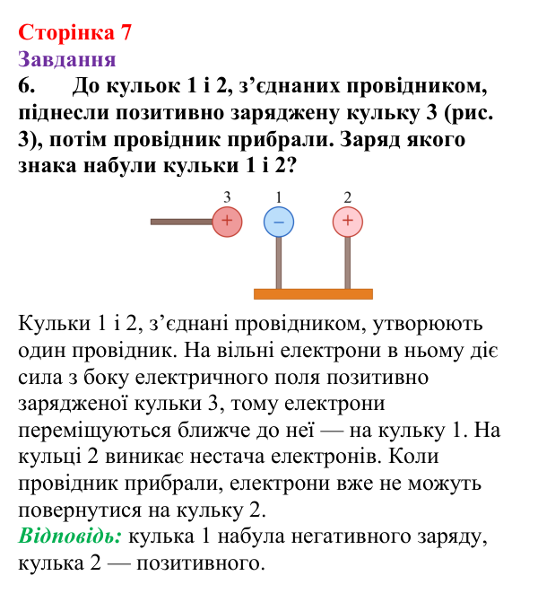 Відповідь до завдання 6 (с. 7) з фізики для 9 класу (Бар’яхтар, 2026): Фізична база, тема «Електрика»
