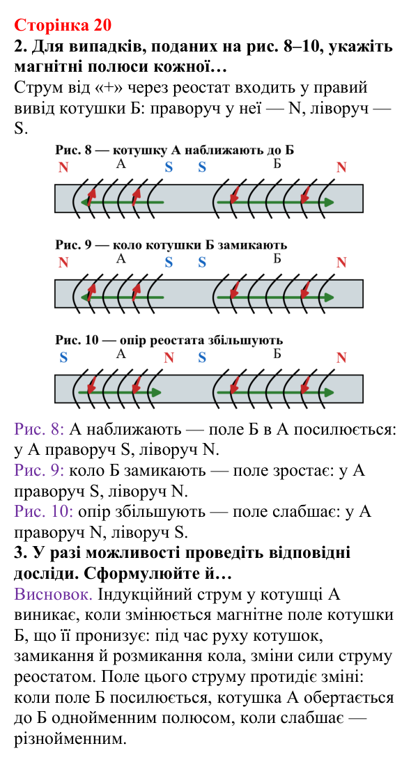 Відповідь до сторінки 20 зошита для лабораторних робіт (роботи з використанням стандартного обладнання) з фізики для 9 класу (Божинова, 2026): Лабораторна робота № 5. Спостереження явища електромагнітної індукції