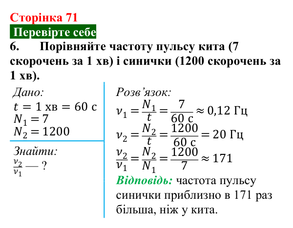 Відповідь до завдання 6 (с. 71) з фізики для 9 класу (Максимович, 2026): Найпростіші коливальні системи. Маятники...