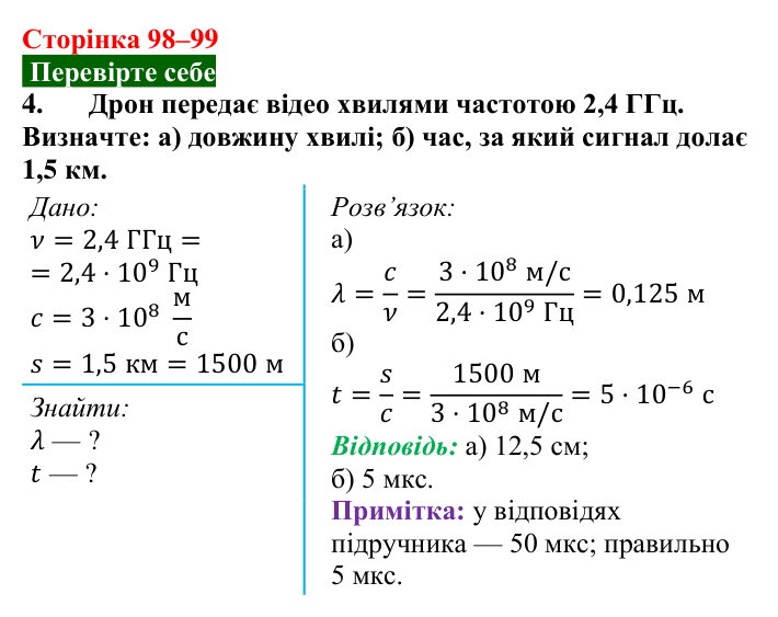 Відповідь до завдання 4 (с. 98–99) з фізики для 9 класу (Максимович, 2026): Електромагнітне поле й електромагнітні хвилі...