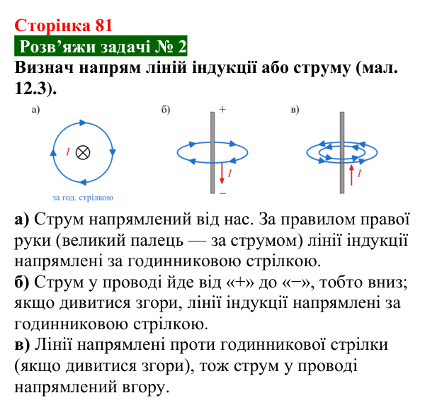 Розв’язок задачі 2 до § 12 (с. 81) з фізики для 9 класу (Засєкіна, 2026): Магнітні явища