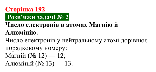 Розв’язок задачі 2 до § 30 (с. 192) з фізики для 9 класу (Засєкіна, 2026): Будова атома