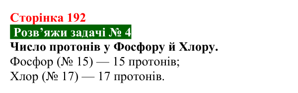 Розв’язок задачі 4 до § 30 (с. 192) з фізики для 9 класу (Засєкіна, 2026): Будова атома